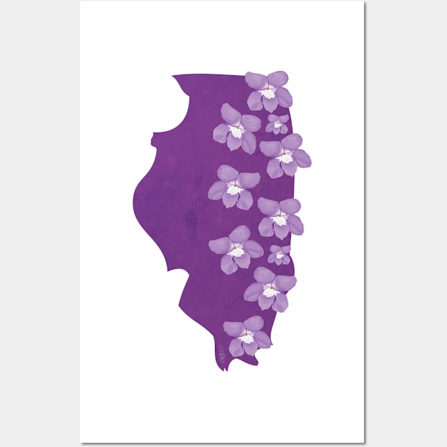 Illinois Violet Wall Art by Lavenderbuttons